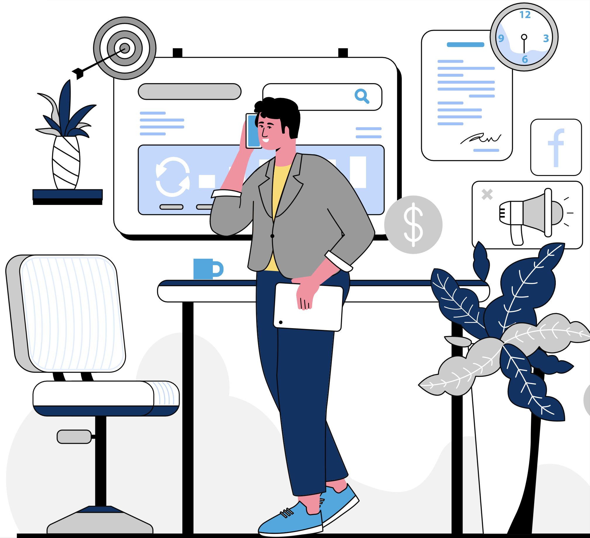 person working