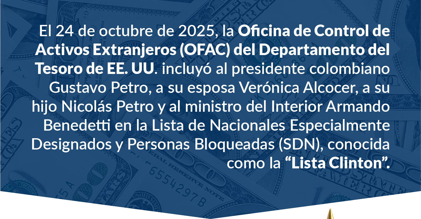 el presidente de colombia en la lista clinton
