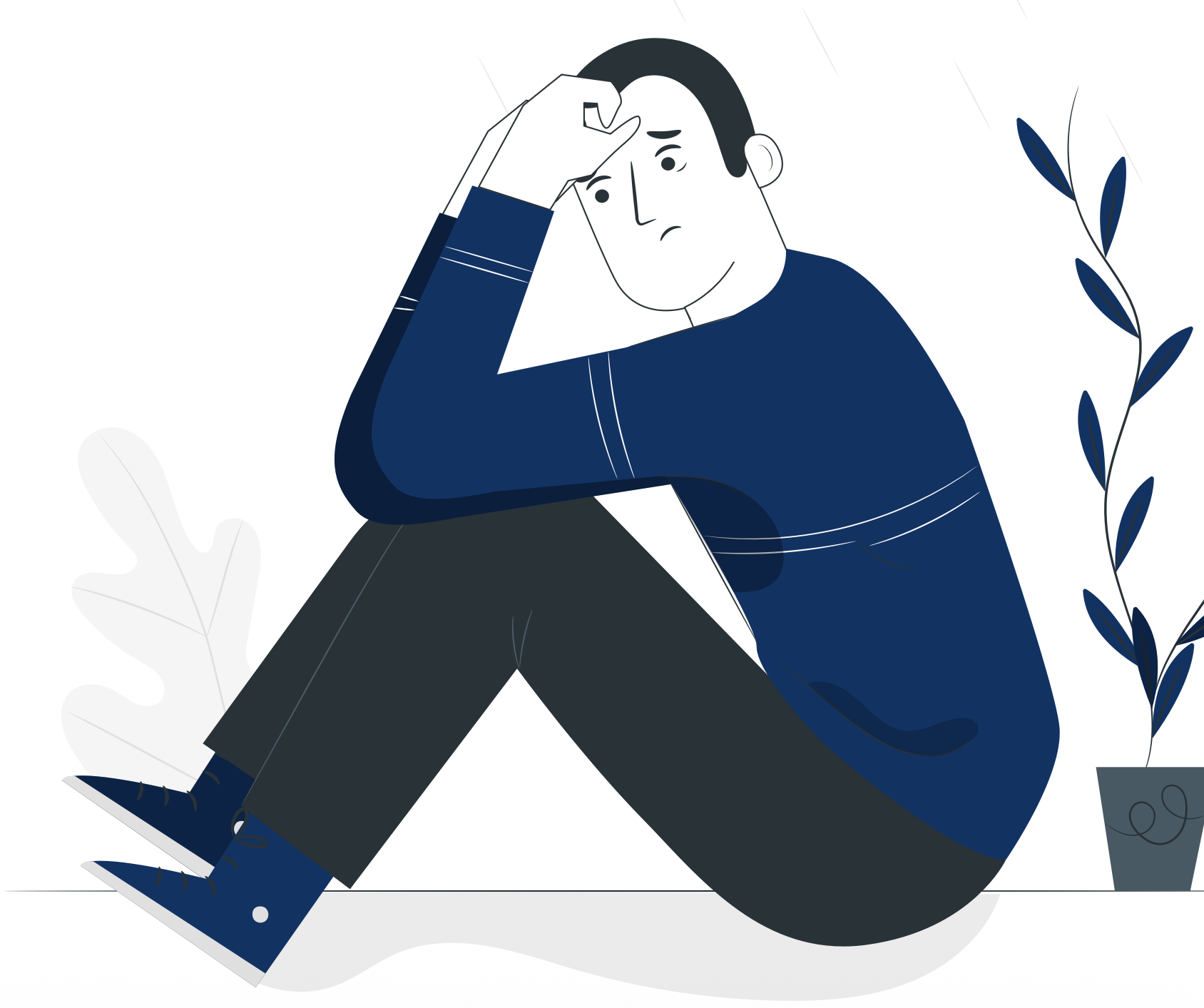 man sitting on the floor