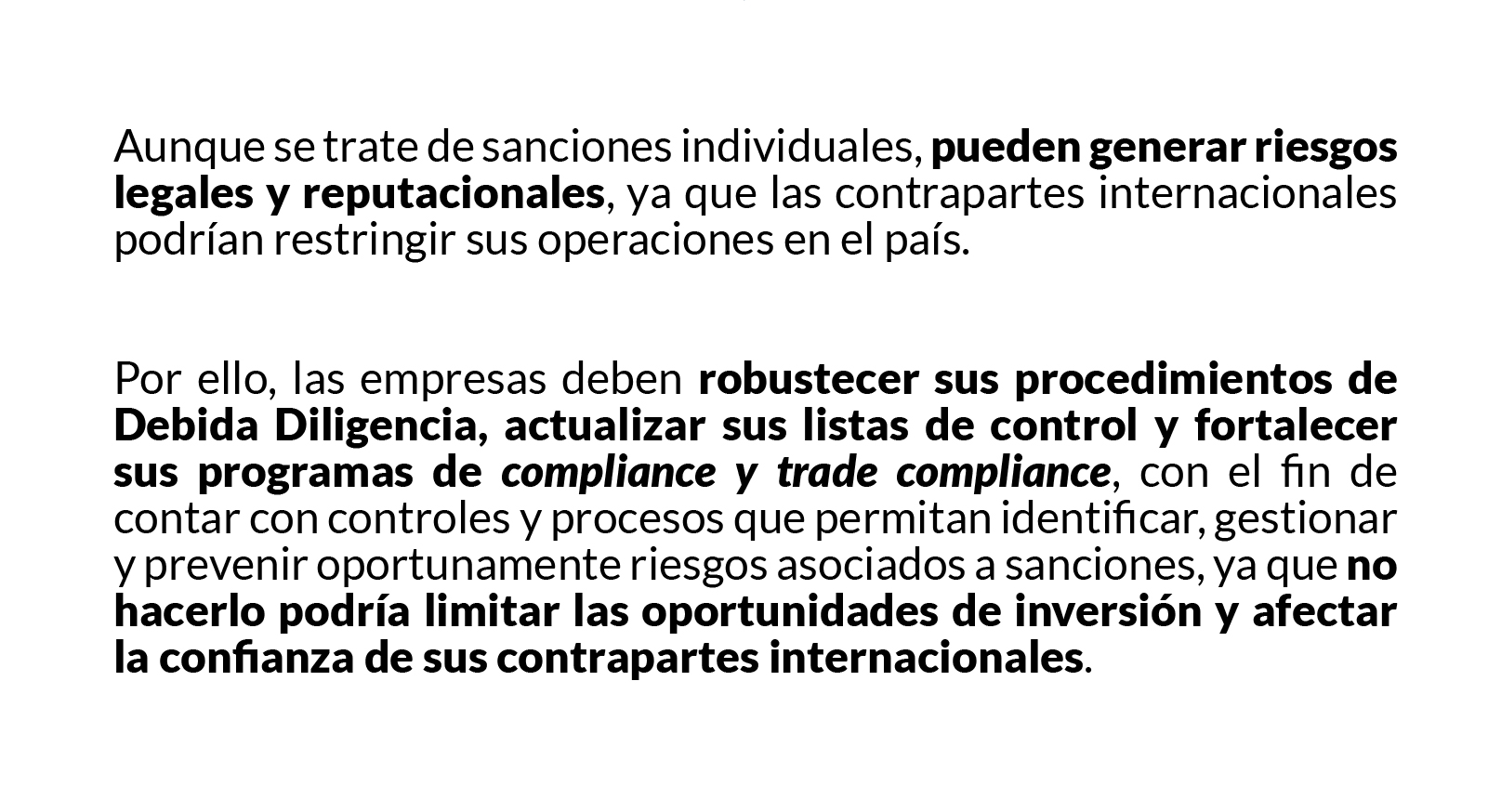 procedimientos de debida diligencia